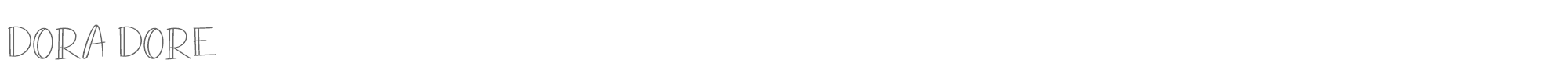 Sample characters Dora Dore Font